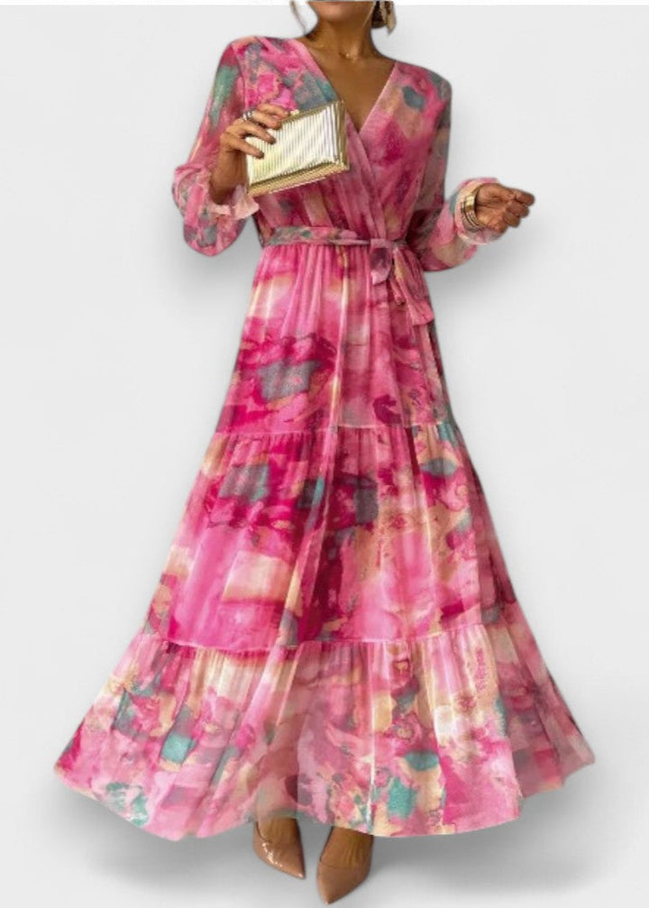 Maja | Blumenkleid zum Wickeln