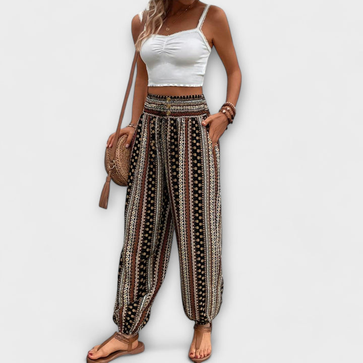 Louisa | Hose mit ethnischer Grafik
