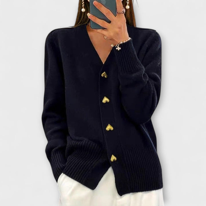 Anne | Damen-Pullover mit V-Ausschnitt im Vintage-Look