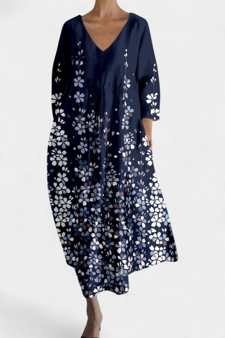 Tina | Fließendes Kleid mit Muster