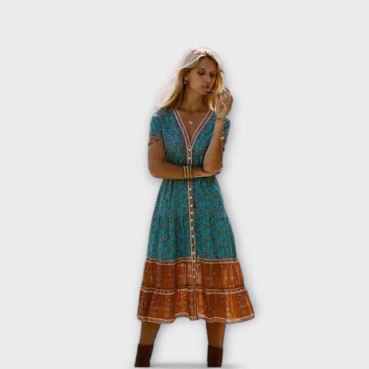 Elisa | Boho-Midikleid