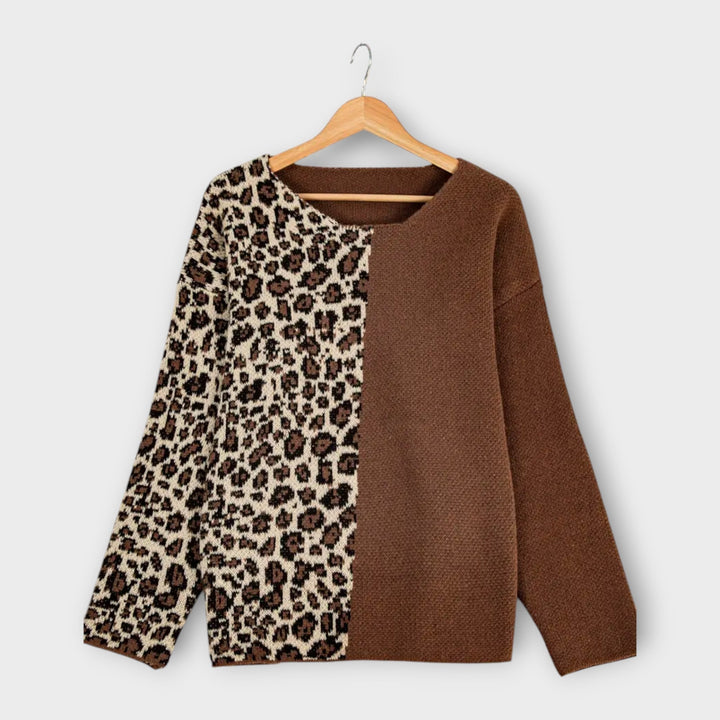 Bettina | Lässiger Pullover mit Leo-Design