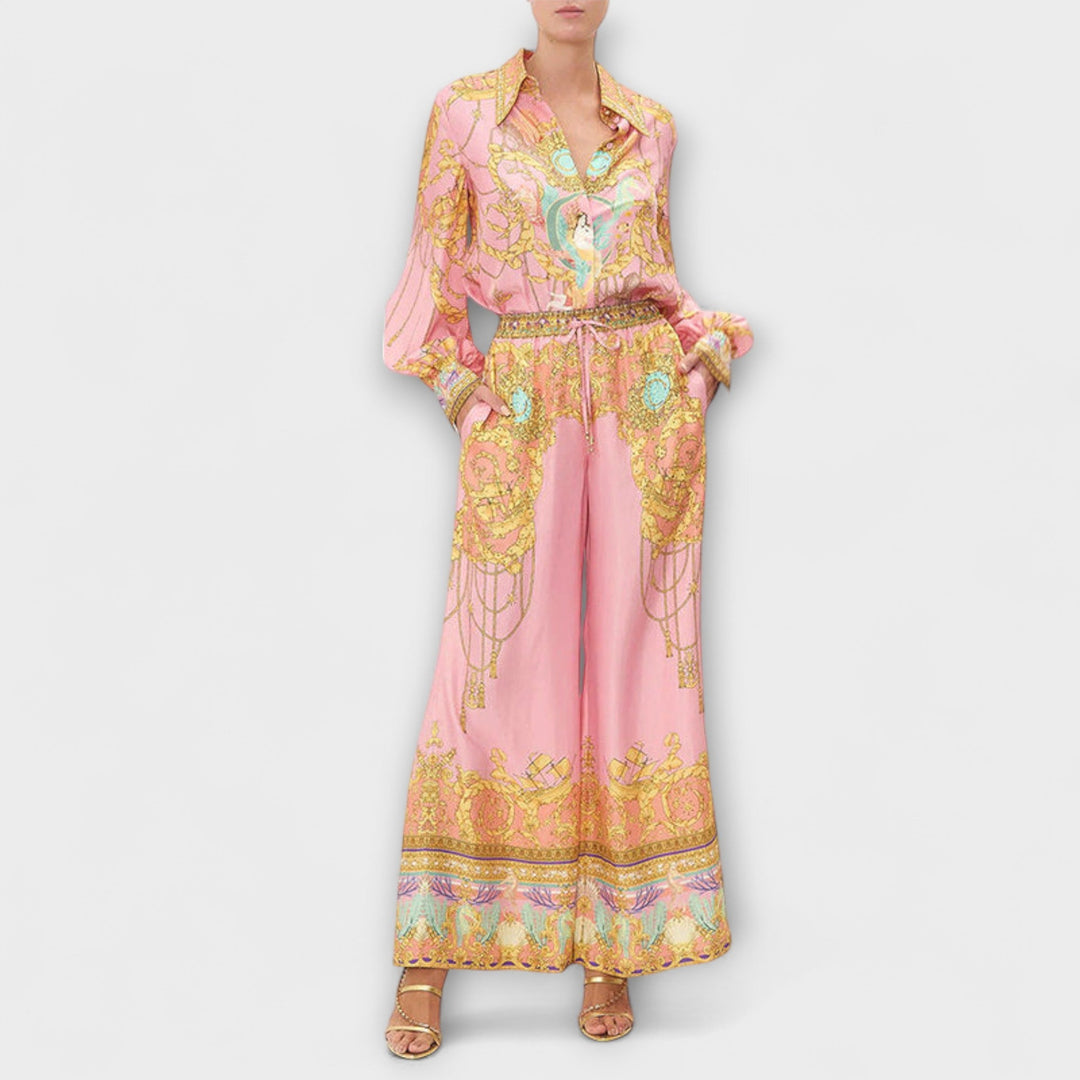 Gretchen | Meerjungfrau Relaxed Shirt und Elastische Taillenhosen Set