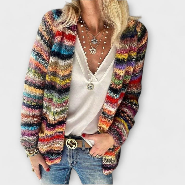 Heike | Lebhafte und Gemütliche Strickjacke