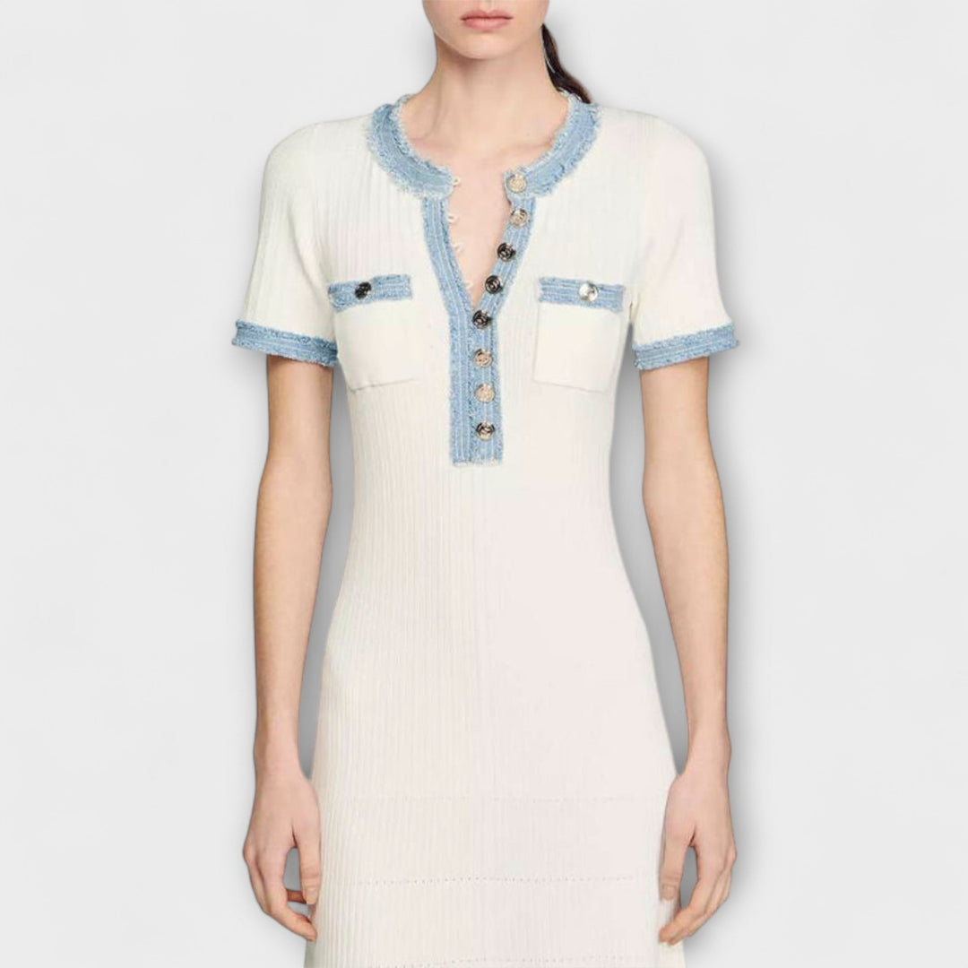 Magda | Strukturierte Maxi-Kleid