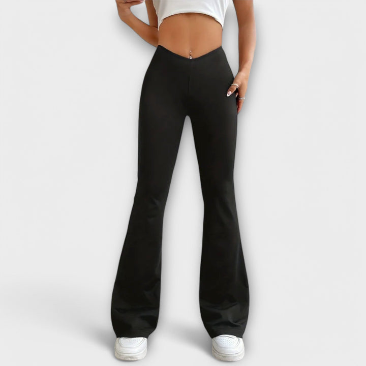 Linde | Lockere Hose mit ausgestelltem Bein