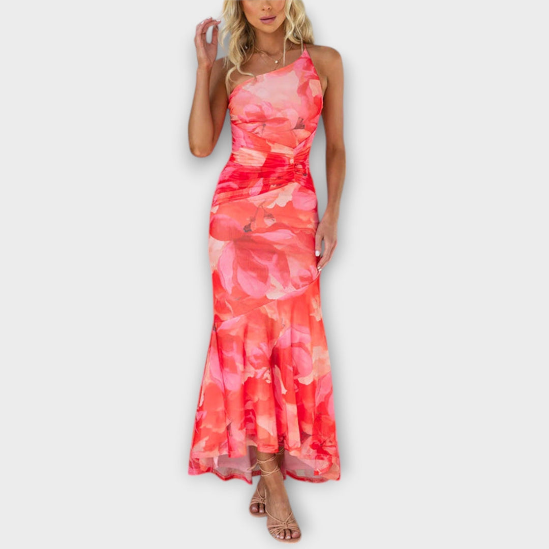 Caroline | Maxikleid mit einseitiger Raffung