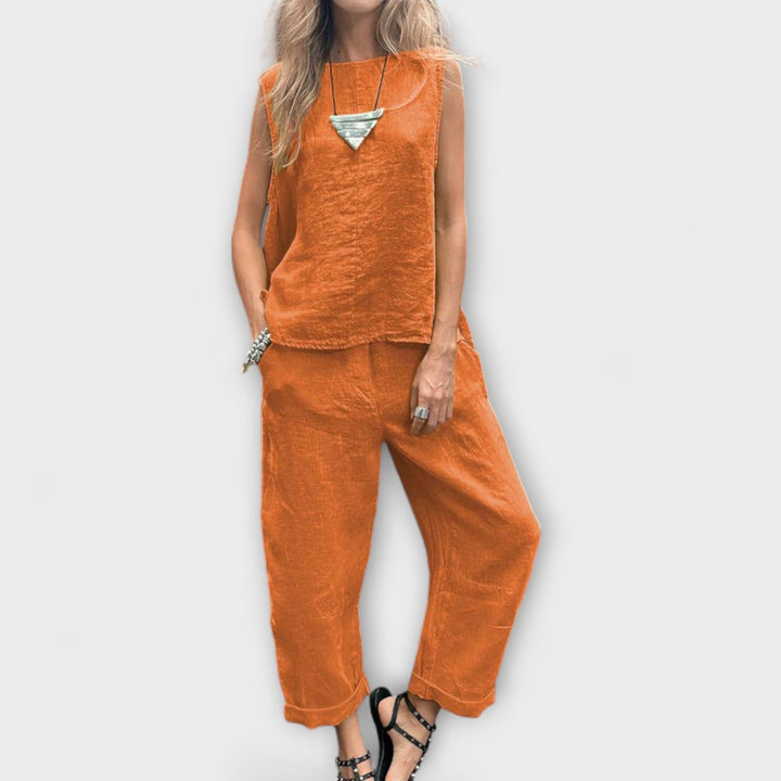 Kristina | EntspanntesBaumwolle-Leinen Outfit
