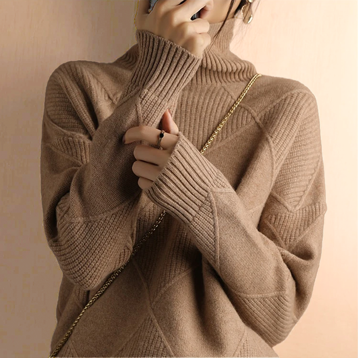 Marcelle | Grobstrick-Rollkragenpullover