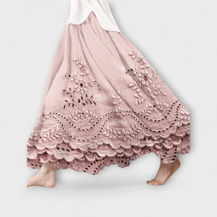 Katharina | Boho Maxirock Mit Stickerei