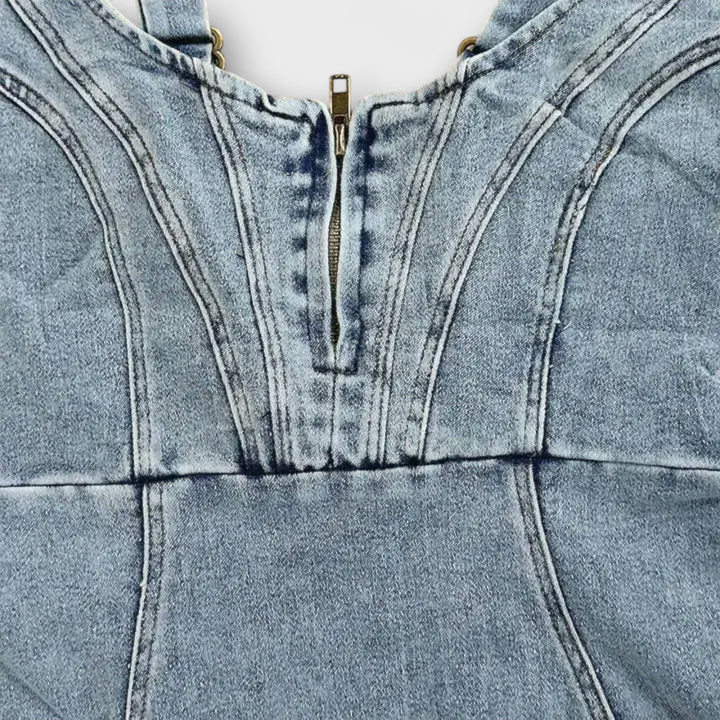 Margareta | Jeans-Kleid mit verstellbaren Trägern