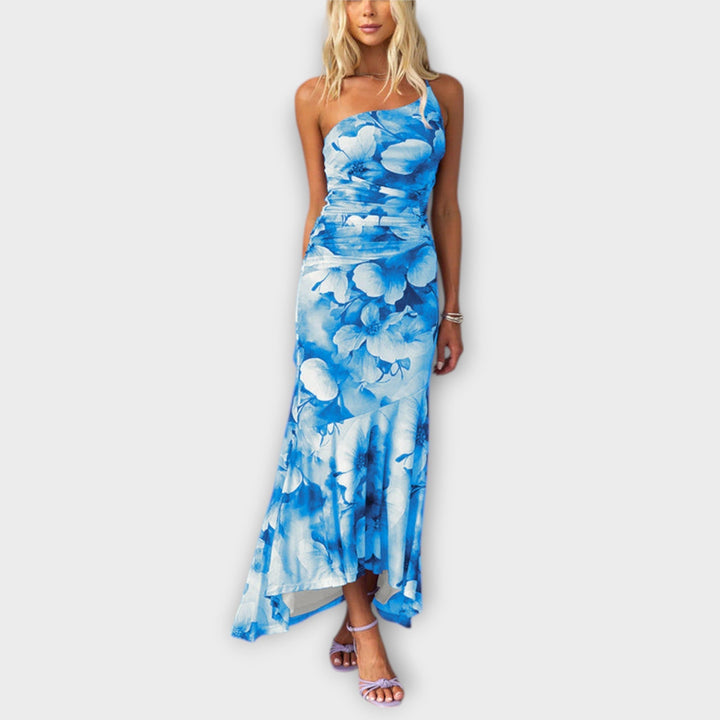 Caroline | Maxikleid mit einseitiger Raffung