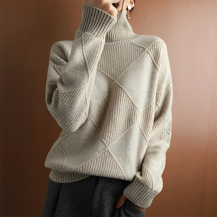 Marcelle | Grobstrick-Rollkragenpullover