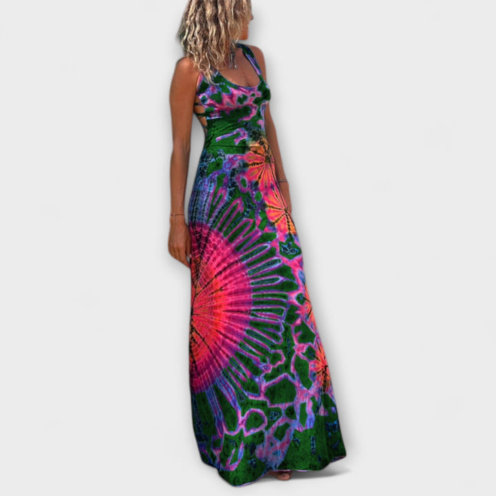 Ursel | La Bamba Tie-Dye Druck Maxikleid