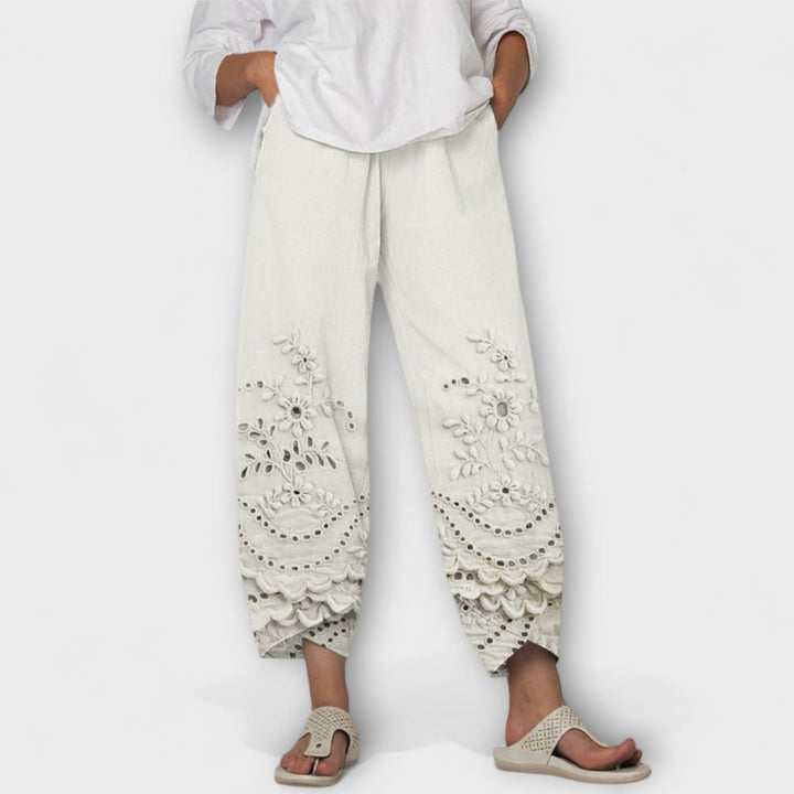 Annette | Elegante Druck Spitzenhose