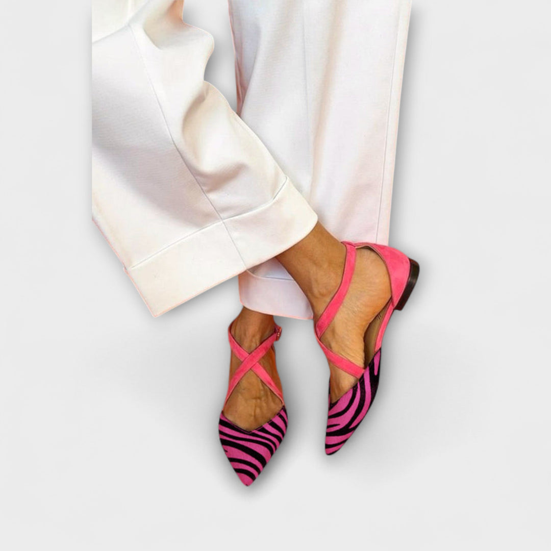 Selma | Zebra-Flats in kräftigem Rosa