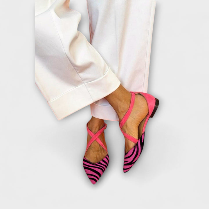 Selma | Zebra-Flats in kräftigem Rosa