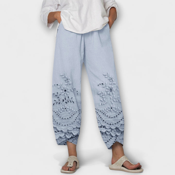 Annette | Elegante Druck Spitzenhose