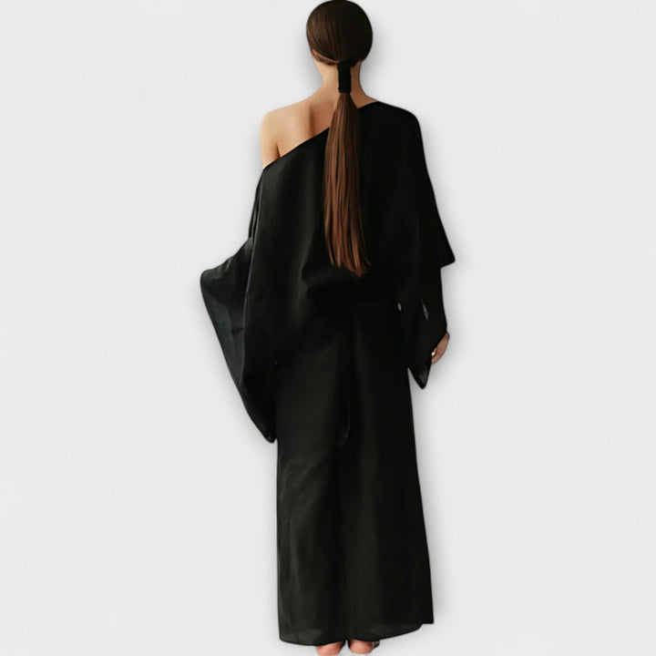 Merle | Kimono Kleid aus Leinen und Baumwolle