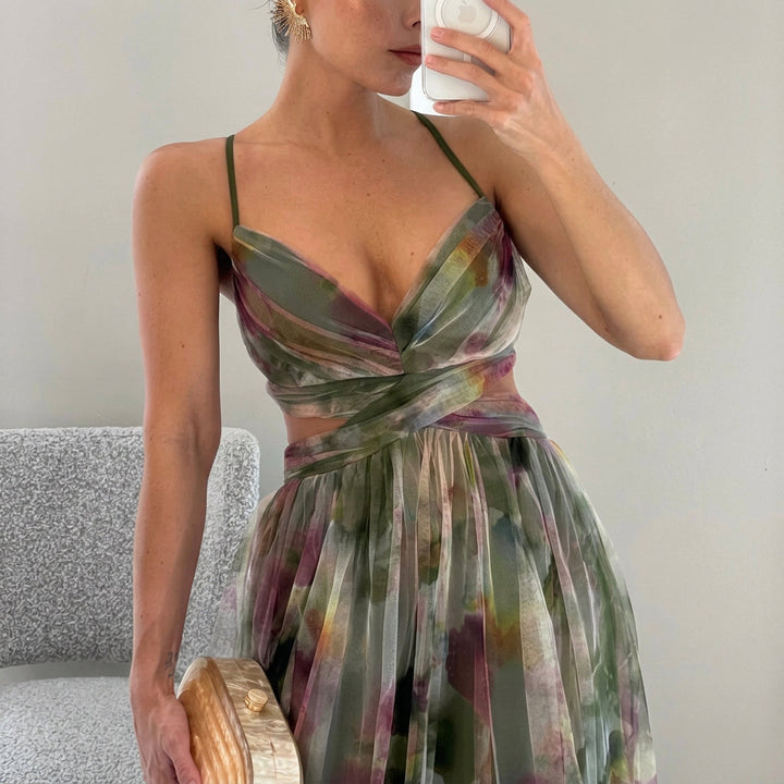 Silke | Maxikleid mit Blumenmuster