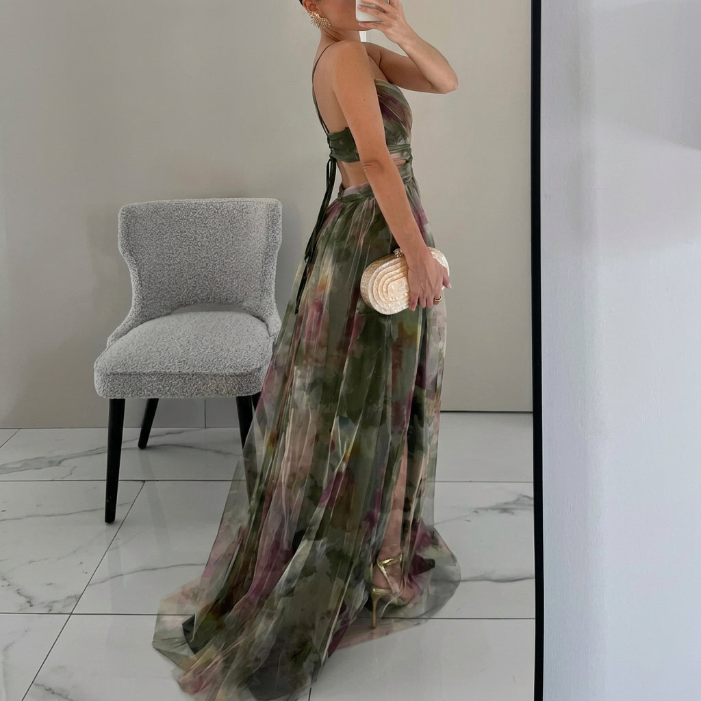Silke | Maxikleid mit Blumenmuster