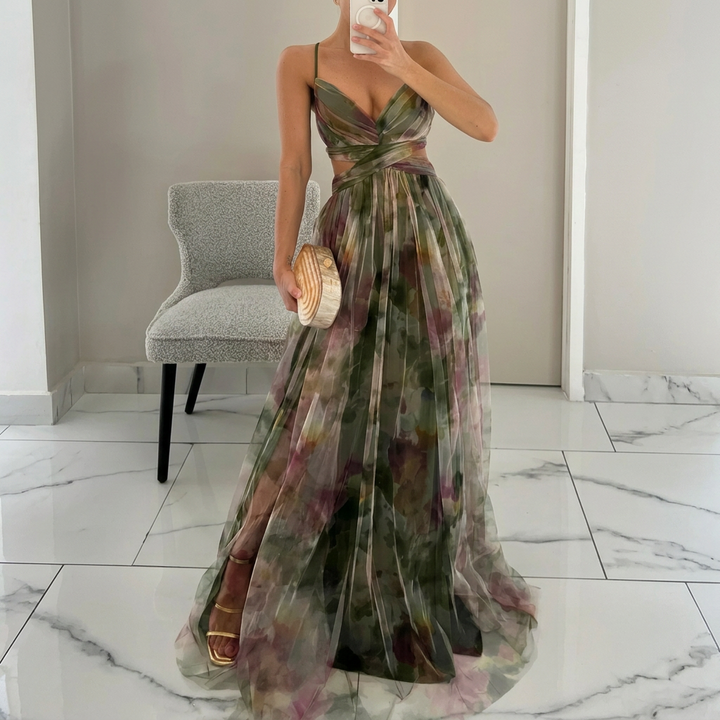Silke | Maxikleid mit Blumenmuster