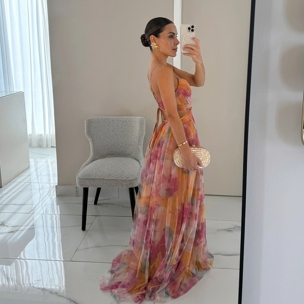 Silke | Maxikleid mit Blumenmuster
