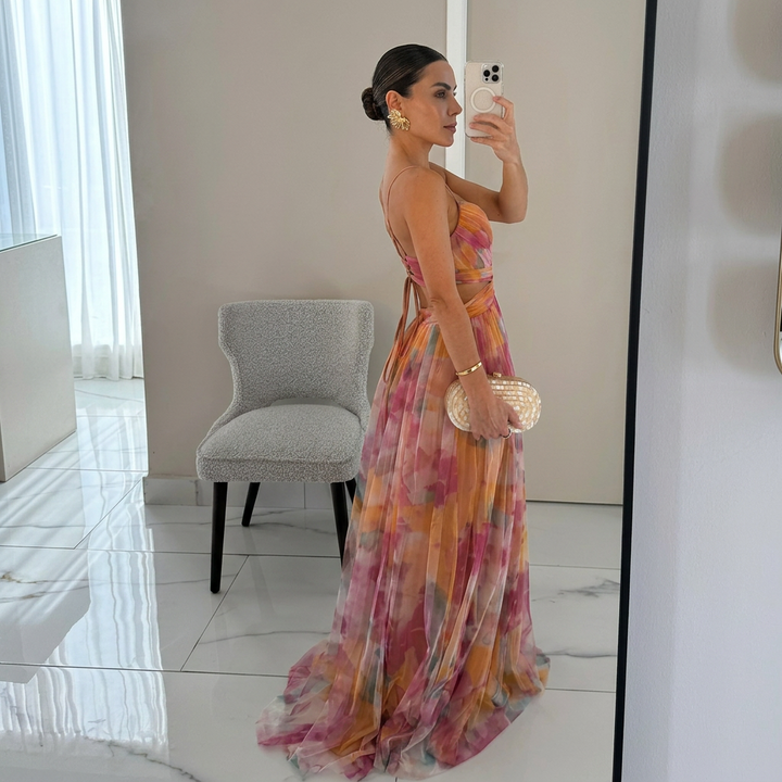Silke | Maxikleid mit Blumenmuster