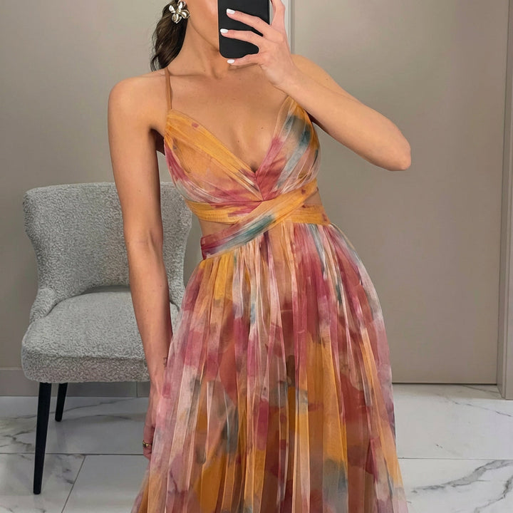 Silke | Maxikleid mit Blumenmuster