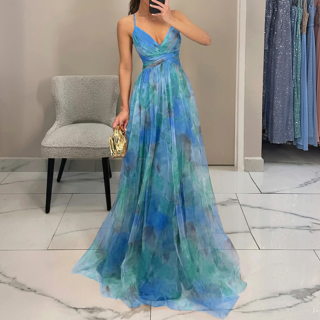 Silke | Maxikleid mit Blumenmuster
