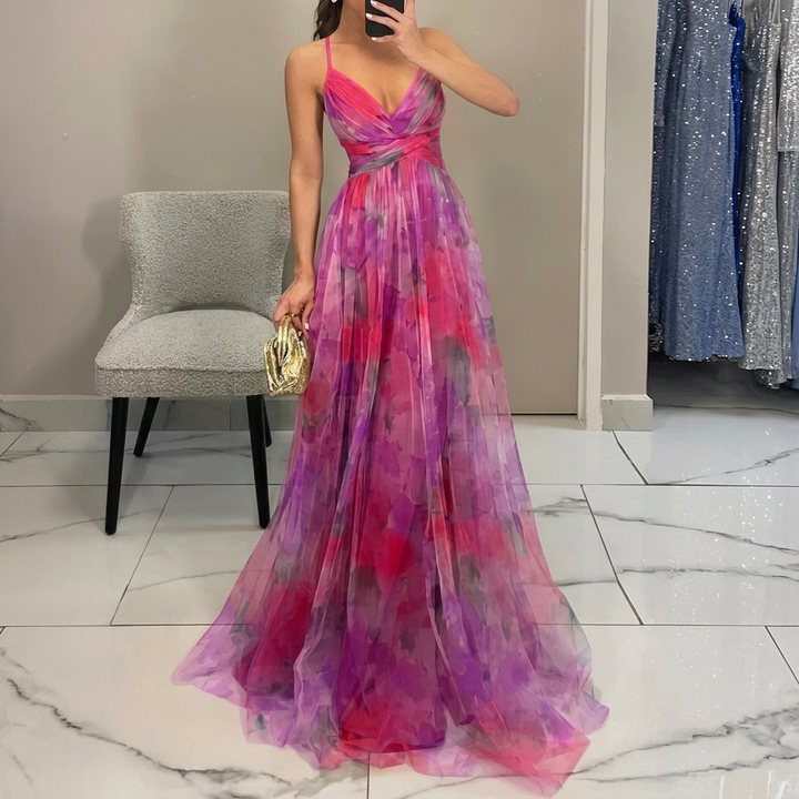 Silke | Maxikleid mit Blumenmuster