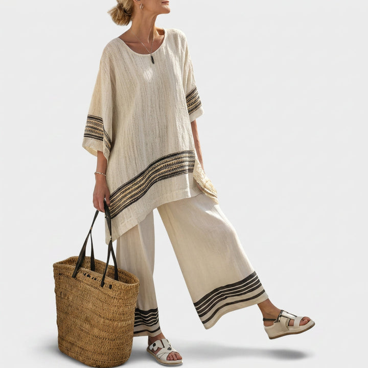 Therese | Elegantes Set aus Leinen und Bambus