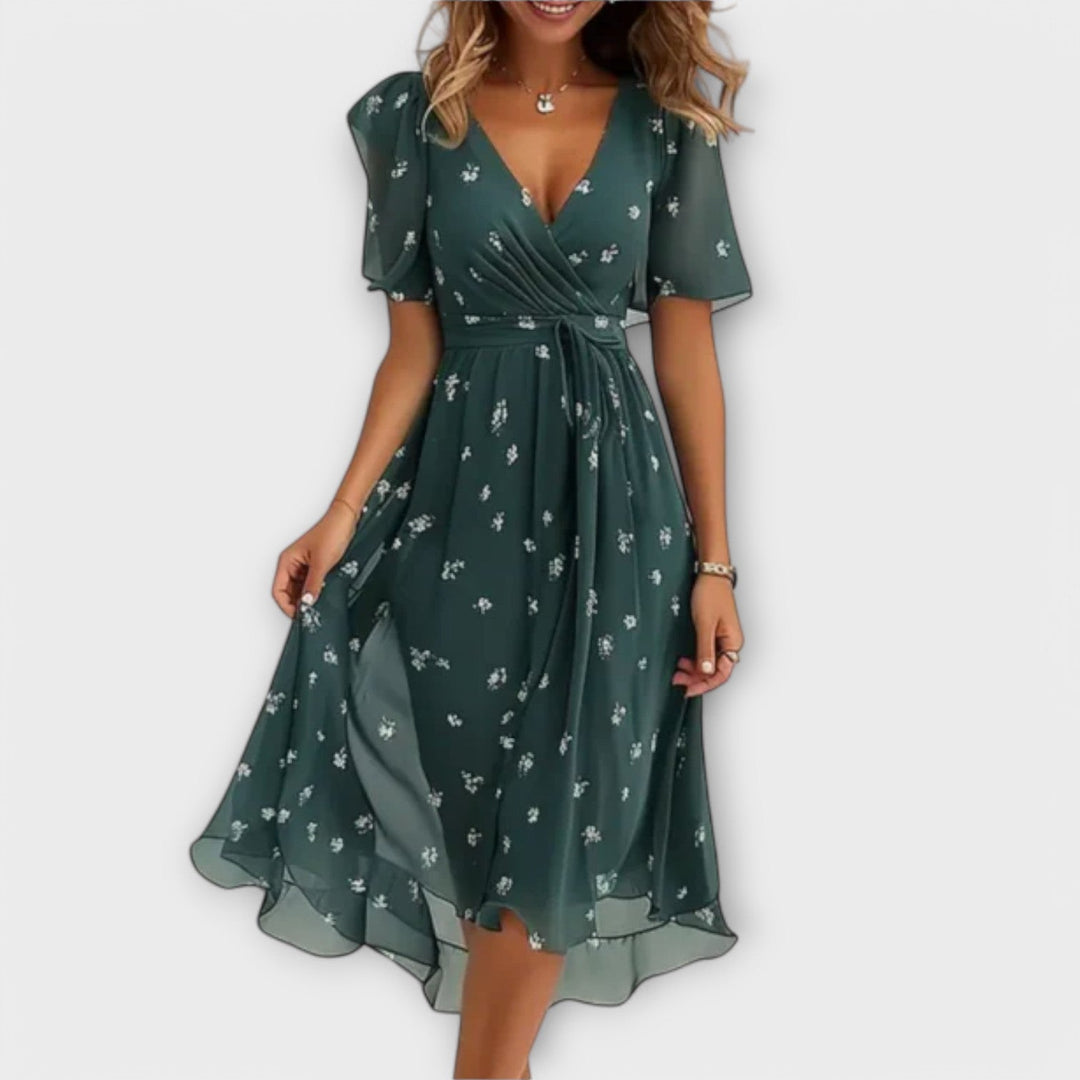 Lilly | Damen Kleid mit V-Ausschnitt