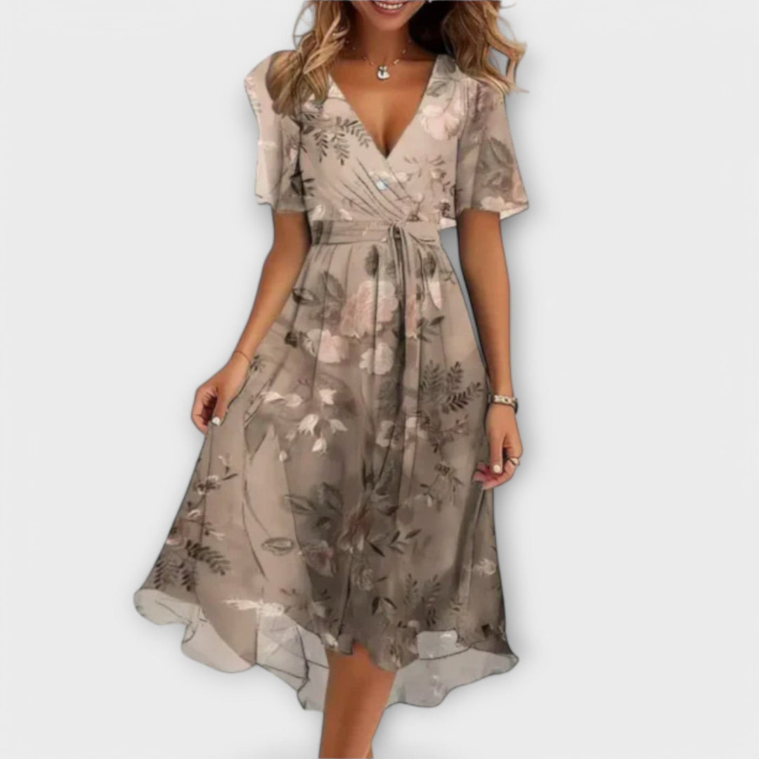 Lilly | Damen Kleid mit V-Ausschnitt