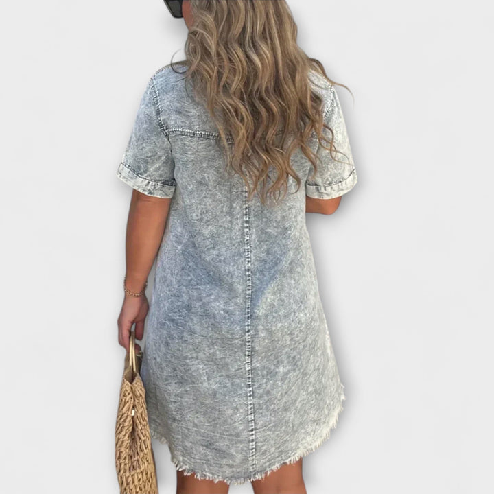 Heike | Lässiges Jeans Hemdkleid