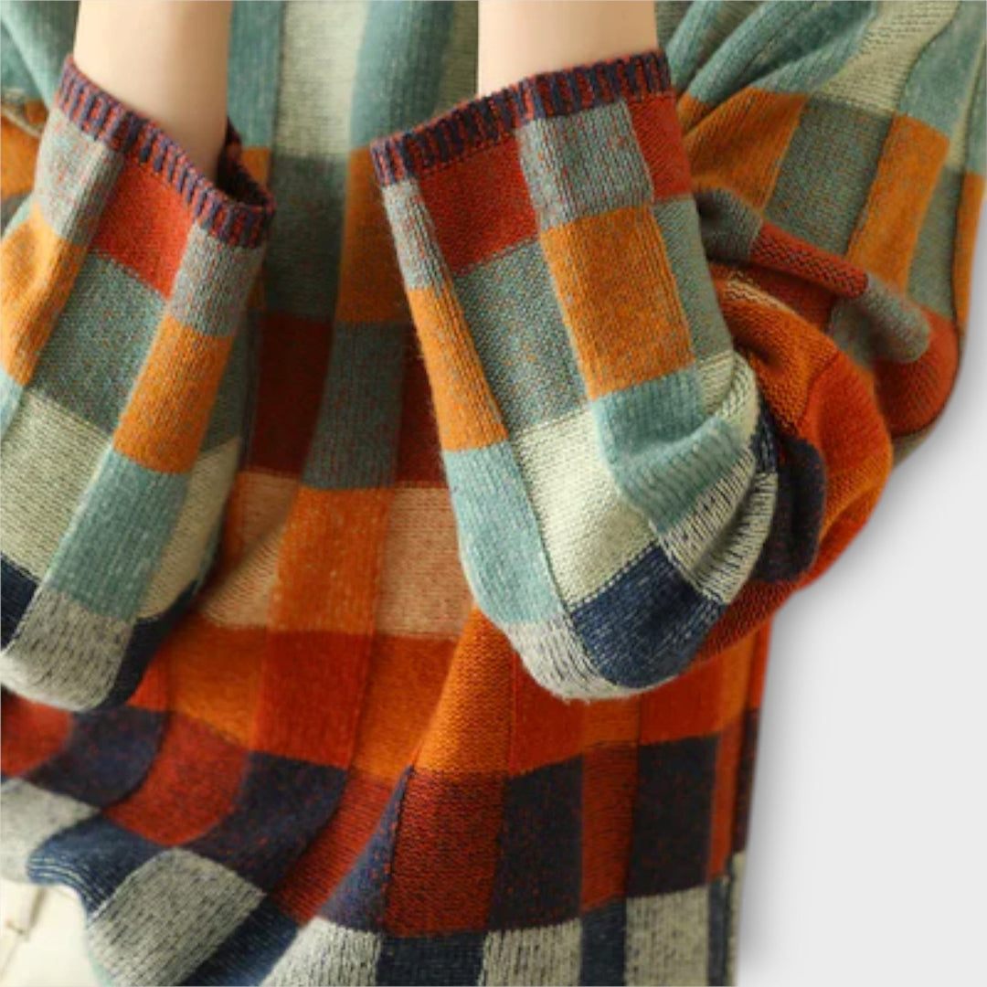 Britta | Patchwork Rollkragenpullover