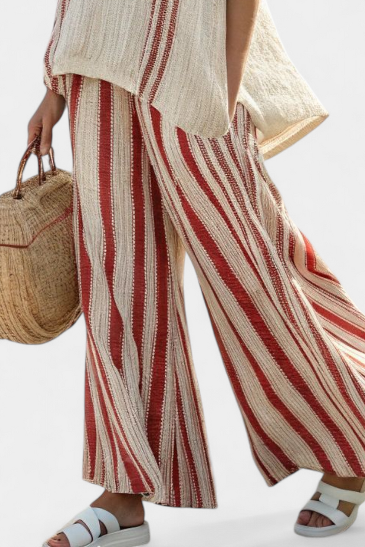 Thea | Elegantes Set mit Roten Streifen