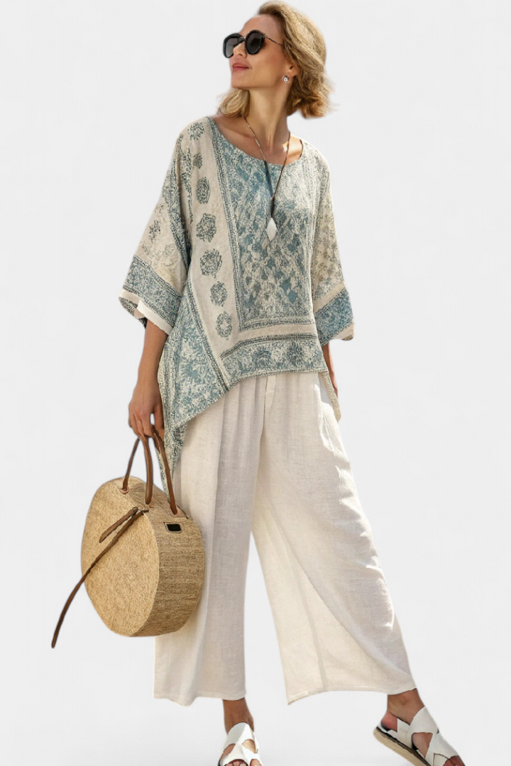 Imke | Mediterranes Leinen-Set