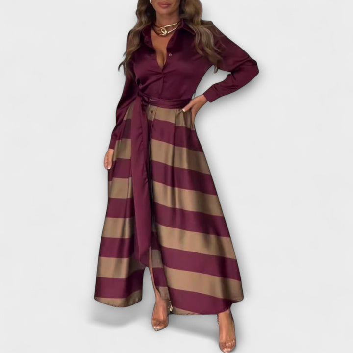 Johanna | Largo Hemdblusenkleid mit Gürtel