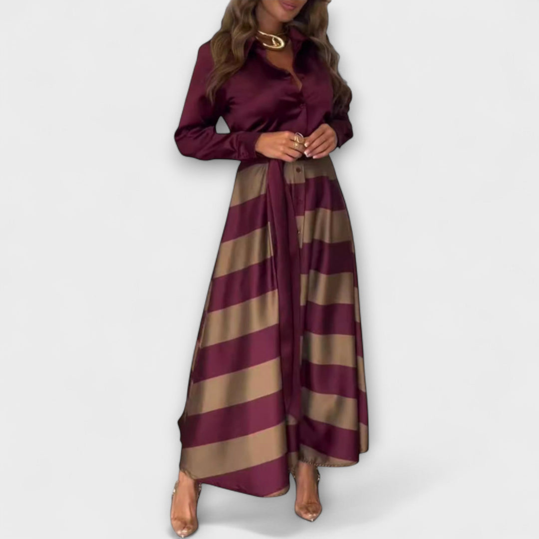 Johanna | Largo Hemdblusenkleid mit Gürtel
