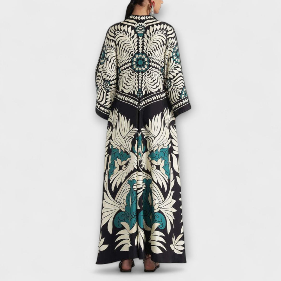 Judith | Schickes floral-Muster Fließendes Maxikleid