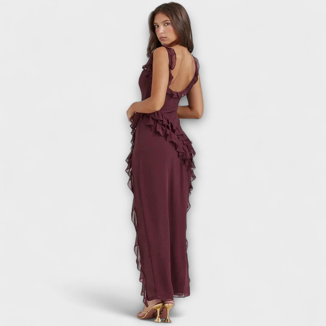 Cordula | Stilvolles Maxikleid mit Schlitz