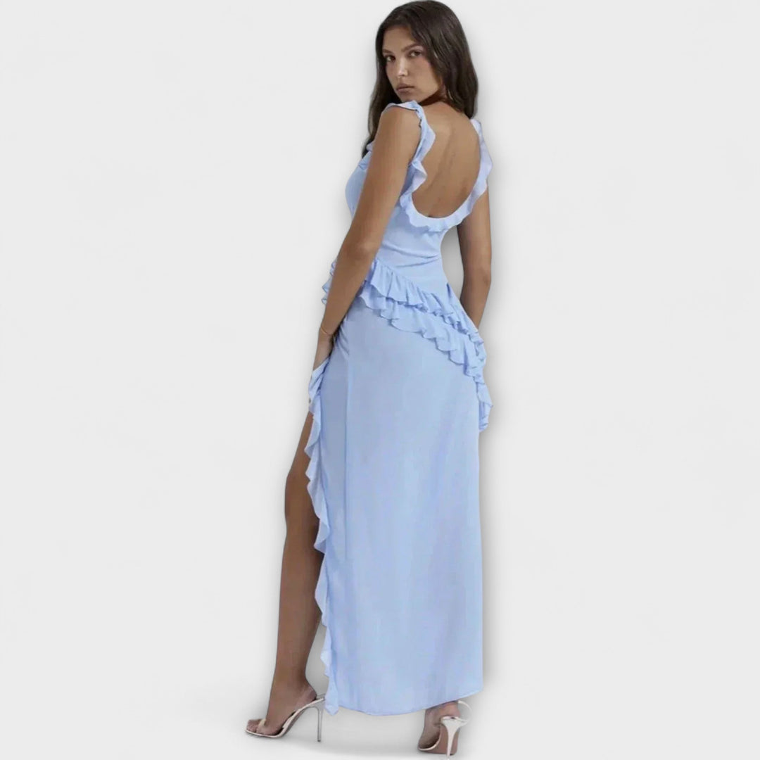 Cordula | Stilvolles Maxikleid mit Schlitz