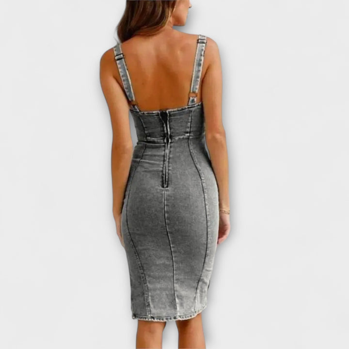 Margareta | Jeans-Kleid mit verstellbaren Trägern