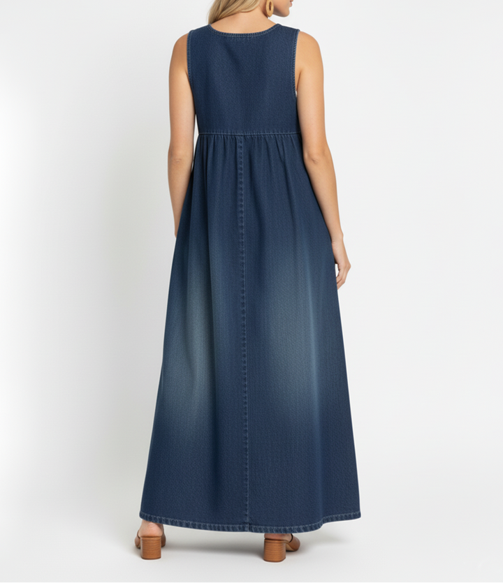 Renate - Maxikleid aus Vintage-Denim