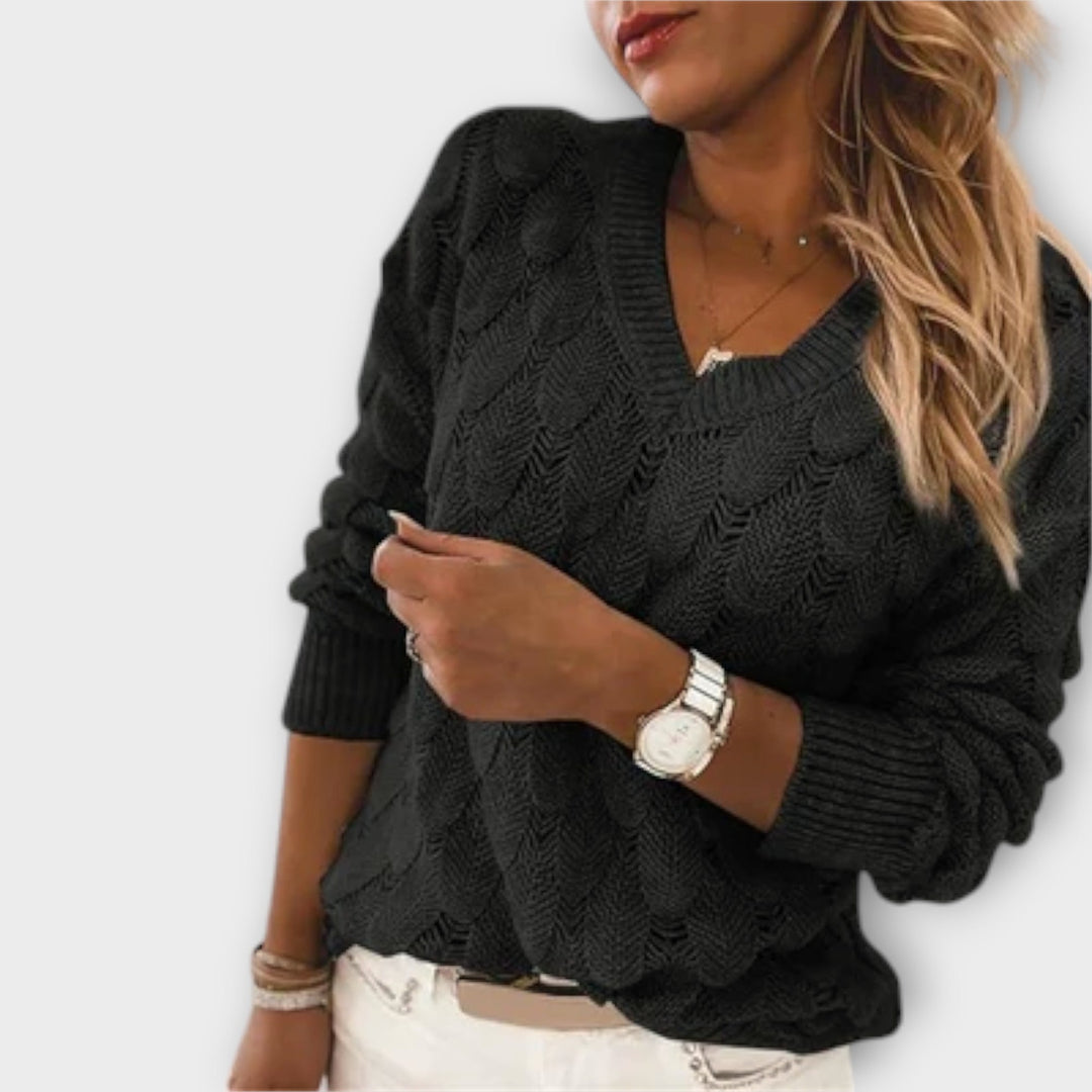 Almut | Pullover mit V-Ausschnitt