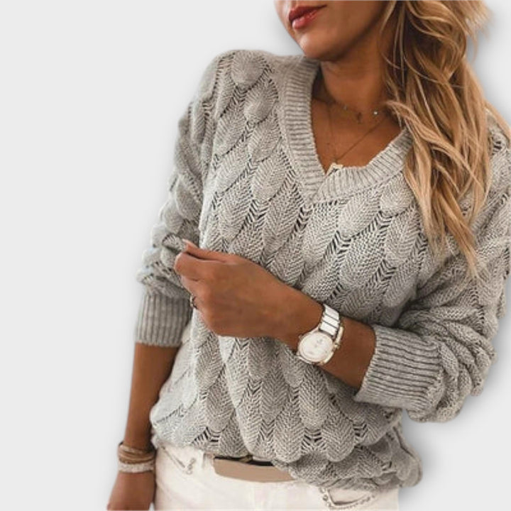 Almut | Pullover mit V-Ausschnitt
