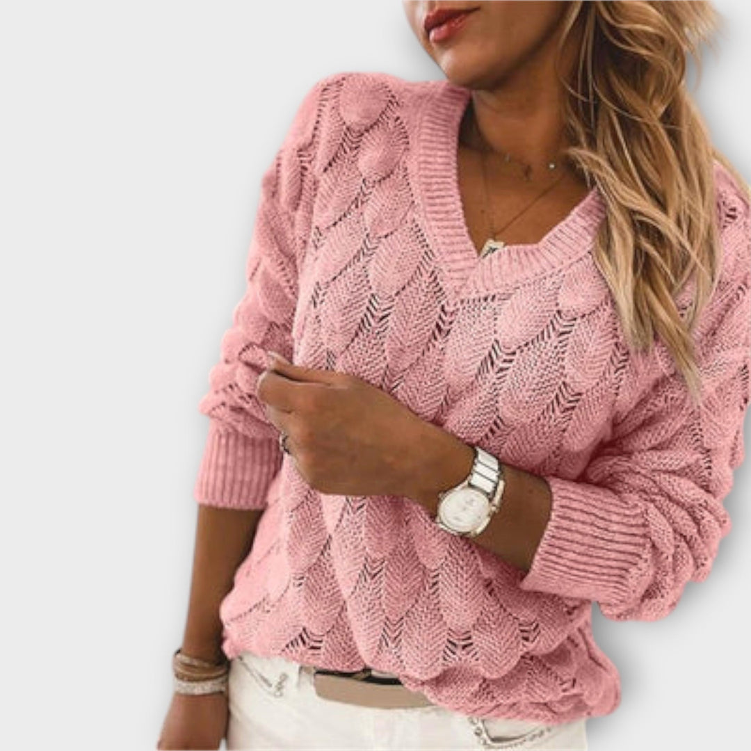 Almut | Pullover mit V-Ausschnitt