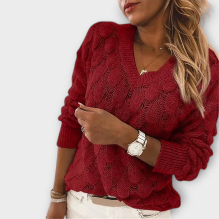Almut | Pullover mit V-Ausschnitt