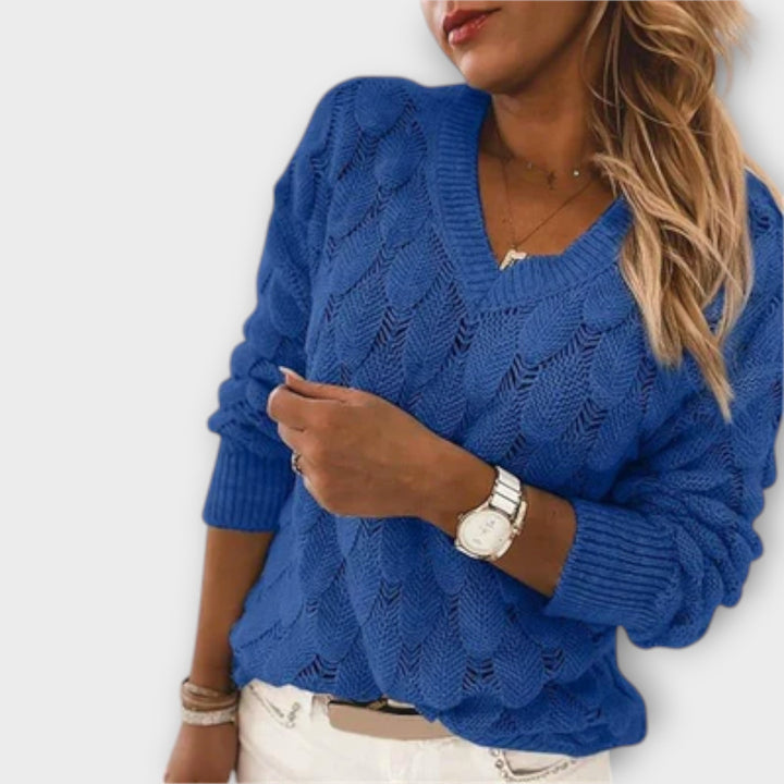 Almut | Pullover mit V-Ausschnitt